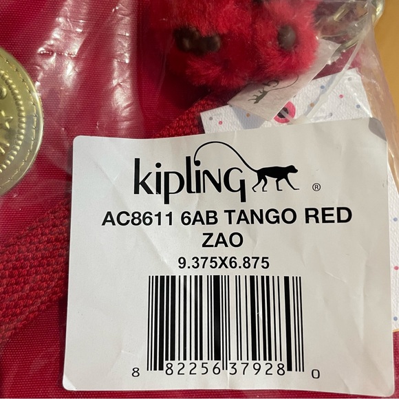 NWT Kipling tango red zap wristlet pouch - Picture 9 of 9